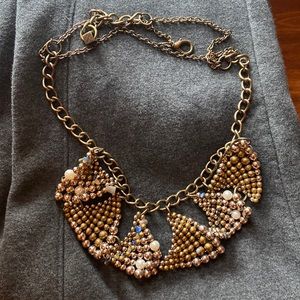 Vintage anthropology bronze necklace